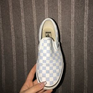 periwinkle checkered vans